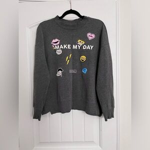 Women emoji sweatshirt with both open sides